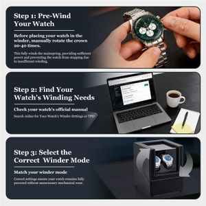 Mcbazel Double Watch Winder Box – Automatic Watch Storage Display
