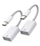 USB-C to USB A Adapter 3.0 OTG Cable Accessorie(2Pack) Compatible for Samsung Galaxy S20 S21 S22 S23 MacBook Apple iPhone15 Pro Max Plus iPad Pro Air Mini Type Mouse Port Converter Hub