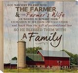 P. Graham Dunn God Made a Farmer Paul Harvey Red Barn 17 x 18 Wood Boxed Pallet Wall Art Sign Plaque