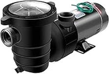 VEVOR 1.5 HP Pool Pump, 1100 W Above Ground Swimming Pool Pump, 4980 GPH Pool Pump Motor witn Strainer Basket, for Clean Swimming Pool Water Salter Water - 1.5" NPT, 6.6 ft Cord