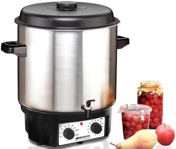 ROMMELSBACHER Glühwein-/Einkochvollautomat KA 2004/E, MADE IN GERMANY, 27 Liter/für 14 Gläser à 1 Liter, stufenlos regelbar, Entsafterschaltung, Zeitschaltuhr, Ablaufhahn, Einlegerost, 1800 Watt