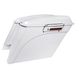 TCMT 5" Extended Saddlebag Trunk W/Lids White For Harley Touring Electra Glide 93-13