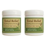 Total Relief Magnesium Cream for Nerves – Fast-Absorbing MSM & Arnica Cream for Healthy, Comfortable Nerves and Daily Comfort (Pack of 2)100 Gram Each