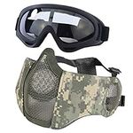 Yzpacc Airsoft Mask with Goggles, F