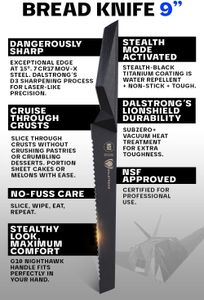 DALSTRONG Carving Knife and Fork Set – Stainless Steel
