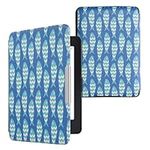 kwmobile Case Compatible with Amazon Kindle Paperwhite Case - eReader Cover - Small Fish Blue/Light Blue/White