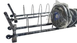 Body Maxx Weight Plate Rack with Transport Wheels for Home Gym.