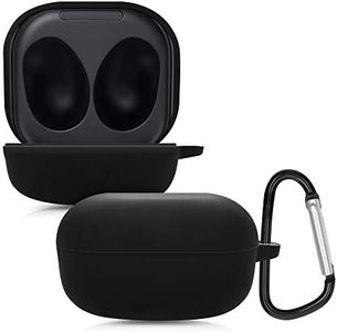 kwmobile Case Compatible with Samsung Galaxy Buds 2 Pro/Buds 2 / Buds Live Case - Silicone Cover Holder for Earbuds - Black