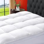 SOPAT Mattress Topper King Size Extra Thick Mattress Pad 8-21" Deep Pocket Soft Down Alternative Fill Mattress Protector Pillow Top Mattress Cover (78x80 Inches, White)