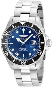 Invicta Pro Diver - Orologio da uomo in acciaio inossidabile con movimento al quarzo - 43 mm, Blu / Argento