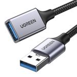 UGREEN USB Extension Cable, USB 3.0 Extender Male to Female 5Gbps High Speed Transfer, Extension Lead Compatible with Keyboard, Mouse, U Disk, Printer, Scanner, Gaming Controller, Charging Cable(3M)