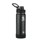 Takeya 51060 Actives Insulated Stainless Steel Water Bottle with Spout Lid, 18/8 Food Grade, Onyx