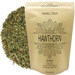 Marcoina Hawthorn Leaves Herbal Tea - Caffeine-Free, Cut Leaf, 56g(2oz), Origin from Bulgaria, Premium Quality, in Resealable Bag, Kosher, Vegetarian, Vegan, Non-GMO