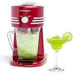 Nostalgia UKNRFBS40RR6A Perfect for Slush Drinks, Snow Cones, Margaritas, Daiquiris, Stainless Steel Blades, Cord Storage, 40 Oz Red