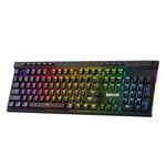 Redragon K580 PRO Wireless RGB Gaming Keyboard, 3-Modes 104 Keys Mechanical Keyboard w/Hot-Swap Socket, Dedicated Media Controls & Onboard Macro Recording, Linear Red Switch