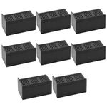 MYMULIKE Bed Risers 3 inch Heavy Duty Rectangular Furniture Risers,Up to 6000 Lbs L shaped Design Bed lifts Blocks for Couch Desk Sofa Table Bookshelf（Black 8 Pack,3 inch）