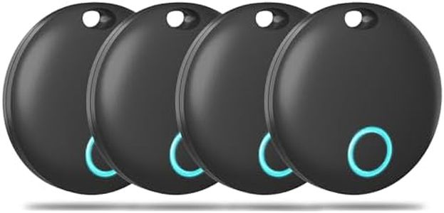Air Tags-4 Pack GPS Tracker, Key Finder Bluetooth Luggage Tracker with Keychain, Works with Apple Find My (iOS Only), Item Locator for Key, Wallet, Suitcase, Bags, IP67 Waterproof, Battery Include