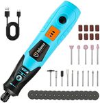 GoGonova 4V Cordless Rotary Tool with 43 Accessories, 3 Variable Speeds, Rechargeable Multi Tool, Perfect for Grinding, Polishing, Wood Curving&Engraving, Soft Metal Drilling&Cutting.