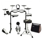 VISIONDRUM-PRO Electric Drum Kit with Headphones - Mesh Pads Electronic Drum Set for Kids and Adults