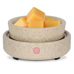 nawaza Ceramic Wax Melt Warmer Fragrance, 3 in1 Electric Candle Wax Warmer，Scented Wax Melt Wax Cubes Melter Fragrance Warmer for Home,Office,Gift (Beige)…