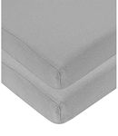 Sasma Home - 2 x Cot Fitted Sheets 120x60cm - 100% Cotton, Soft breathable baby cot sheets (Gray)