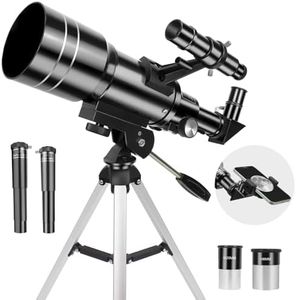 Telescope, 70mm Aperture 300mm Astronomical Telescopes for Kids Beginners Adults with Tripod Phone Adapter, Easy to Use