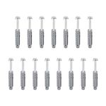 uxcell 10X50mm Plastic Expansion Pipe Column Concrete Anchor Wall Plug Frame Fixings Tube with Screws Gray 15pcs