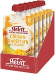 Heinz Chicken, Sweetcorn & Mango Baby Food Pouch for 6+ Months Babies 120 g (Pack of 6)