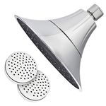 Brondell CFSHD25-CB VivaSpring Filtered Shower Head for Softer Skin and Hair with Wide Rain Spray, 6.5" Diameter, Chrome Finish, 6 Month Filter FF-15, 2 Replacement Filters, Obsidian