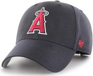 47 MLB Alternate Primary Logo MVP Structure Adjustable Hat, Adult One Size Fits All, Los Angeles Angels - Navy, One Size