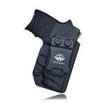 Gun Holster, Bodyguard 380 Holster IWB Kydex For S&W M&P Bodyguard 380 with Integrated Laser - Inside Waistband Carry Concealed Holster Bodyguard 380 Integrated Laser Pistol Holster (Black, Right)