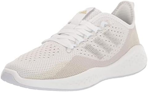 adidas Women's Fluidflow 2.0 Running Shoe, Alumina/Matte Silver/Sandy Beige Metallic, 8.5