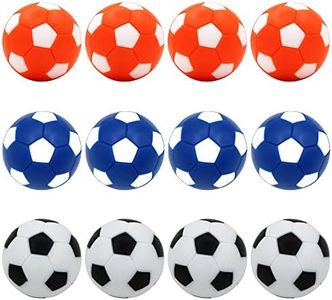 BQSPT 12 Pieces 32mm Foosball Balls Table Football Soccer Replacement Multicolor Official Game Mini Foose Ball Accessory 12 Pack