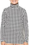 Oh So Soft Girl's Turtleneck Houndstooth X-Small