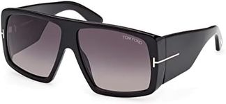 Tom Ford RAVEN FT 1036 SHINY BLACK/DARK GREY SHADED 60/12/135 unisex Sunglasses
