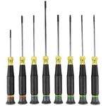 Klein Tools 85617 Mini Precision Screwdriver Set, Slotted, Phillips, TORX, Cushion-Grip Handles, Ideal for Terminal Blocks, Electronics