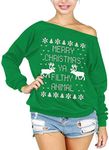 Csbks Merry Christmas Off Shoulder 