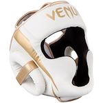 Venum Elite Headgear - White/Gold, One Size