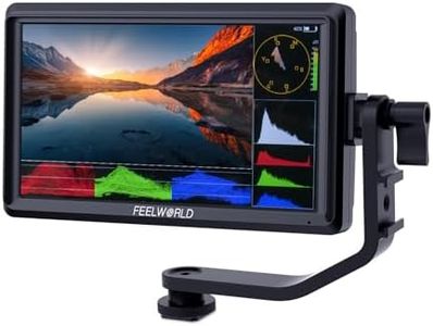 FEELWORLD FW568S 6 inch DSLR Camera Field Monitor with Waveform 3D LUT SDI 4K HDMI Input Output Video Peaking Focus Assist Small 8.4V DC Include Tilt Arm