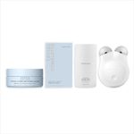 NuFACE MINI+ Microcurrent Facial Device Ultimate Uplift Holiday Kit - Brilliant White Face Sculpting & Contouring Device with Aqua Gel, Power Patches, Prep-N-Glow Skin Care Wipes & Luxe Gift Box