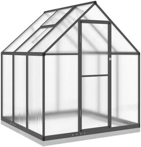 vidaXL Greenhouse with Base Frame Anthracite 169x169x202 cm Aluminium
