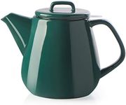 SWEEJAR Ceramic Teapot, Large Tea Pot with Stainless Steel Infuser, 40 Ounce, Blooming & Loose Leaf Teapot for Tea Lover, Gift, Family,(Jade)