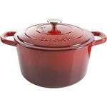 Crock-Pot Artisan Round Enameled Cast Iron Dutch Oven, 3-Quart, Gradient Red