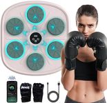 BOLUPO 2024 Upgrade Intelligent Music Boxing Machine, Electronic Boxing Trainer with Gloves, Music Workout Machine with Smart Display Screen Punching Machine for Adults. (Pink)
