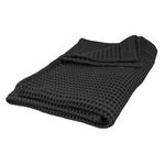 GILDEN TREE Waffle Towels Quick Dry Thin Bath Sheets 40x80 Oversized Extra Large for Adults for Bathroom, Modern Style (Faded Black)