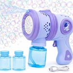 Goyal's Rechargeable Big Size Bubble Machine for Kids Automatic Bubble Gun Leak-Proof Design with 2 Bubble Solution (Blue)
