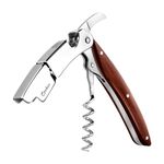 Wine Opener - CORKAS Professional Waiter Corkscrew with Upgraded Double Hinged, Foil Cutter and Bottle Opener, Premium Rosewood Handle, Wine Key for Servers, Sommeliers, Bartenders