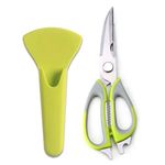 HK Shopping Kitchen Scissors Set - Stainless Steel Blades with Silicone Handles - Multi-Purpose Scissors with Bottle Opener and Vegetable Peeler - Ideal for Cutting Vegetables