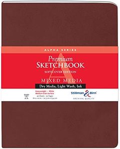 Stillman & Birn Alpha Series Softcover Sketchbook, 8" x 10", 150 GSM (Heavyweight), White Paper, Medium Grain Surface
