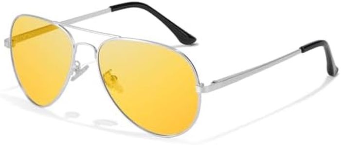 IGnaef Polarized Night Vision Glasses Anti Glare for Men Women Yellow Nighttime Driving Glasses IF0623